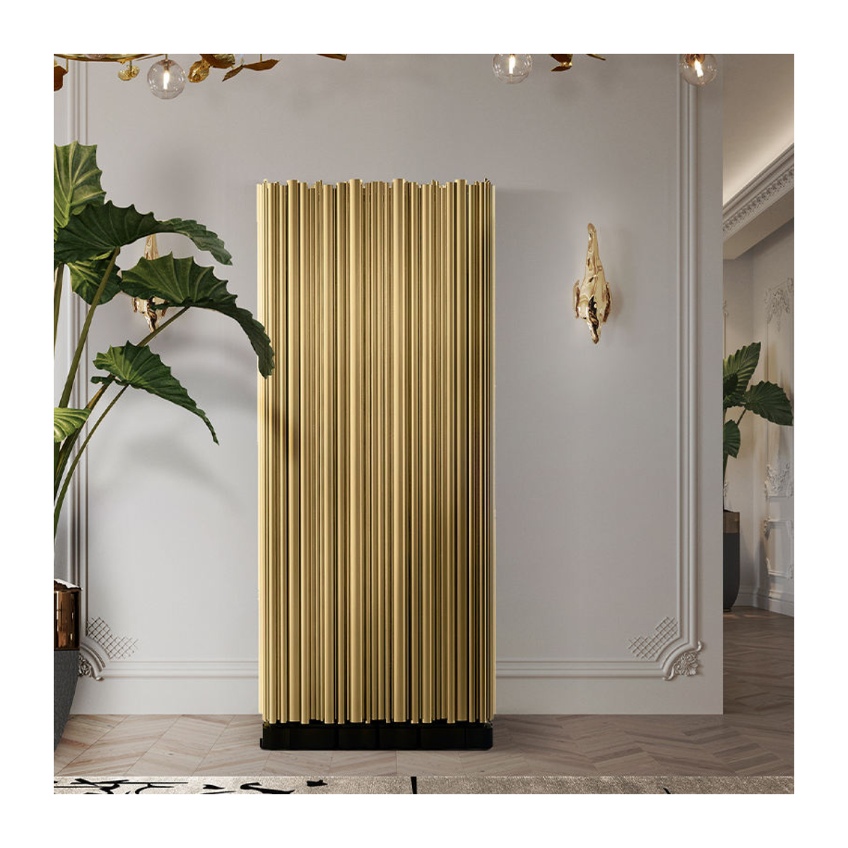 Pipeline Gold Tall Console Table